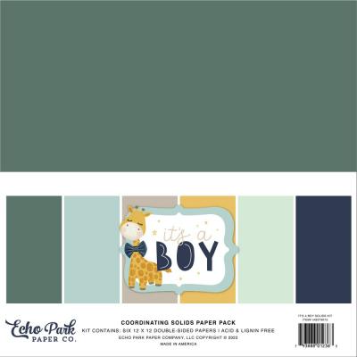 Echo Park It's A Boy Cardstock - Solids Kit